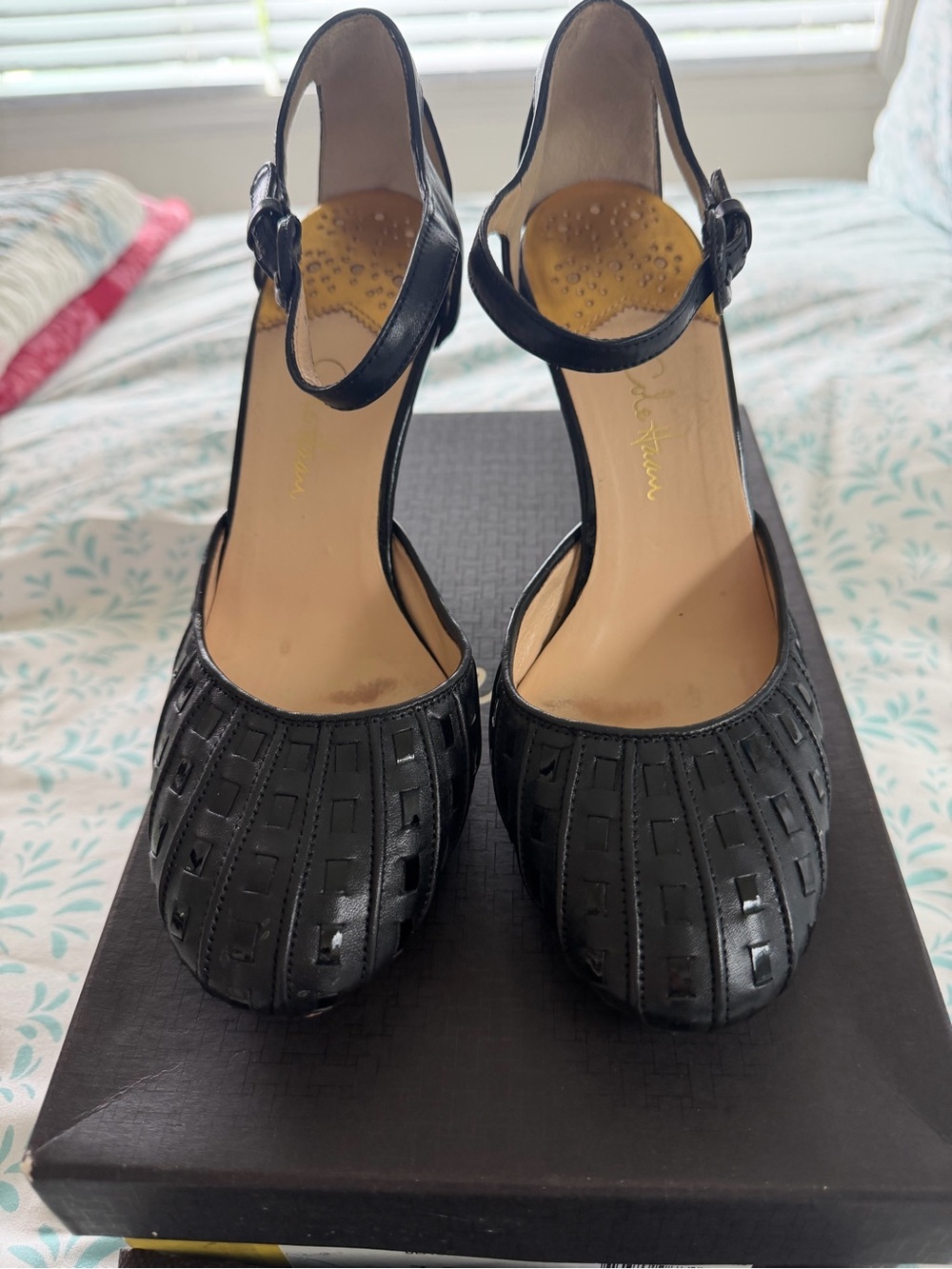 Cole Haan Melinda Air Mary Jane Black Leather Heel